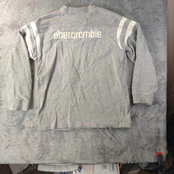 Abercrombie&fitch sweater L grey Athleisure Street comfy basic gym casual 90s - Picture 8 of 11